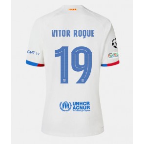 Barcelona Vitor Roque #19 Bortatröja 2023-24 Kortärmad